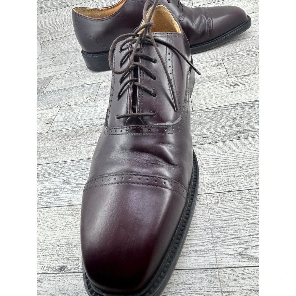 Rockport Mens APM1141E Leather Dress Shoes Oxfords Burgundy Size‎ 9M